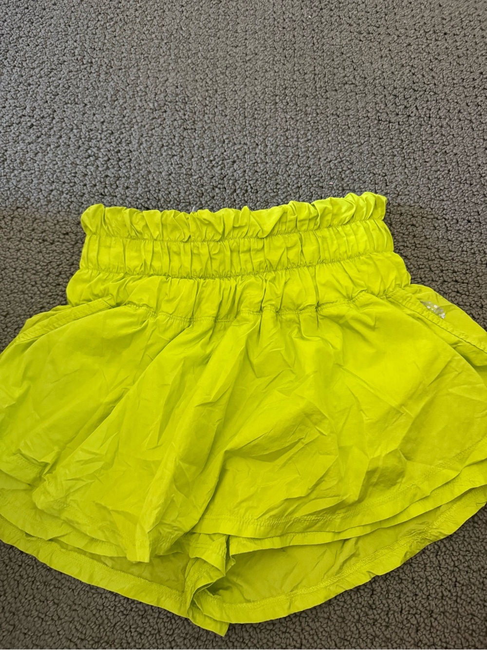 FP Movement by Free People Neon Yellow Girls Elastic Waist Shorts
